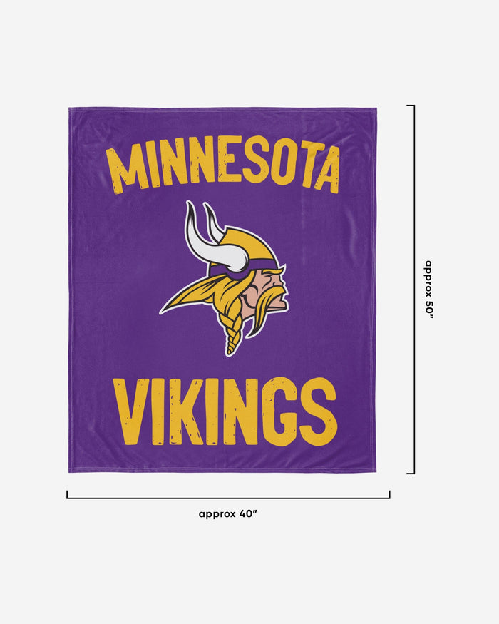 Minnesota Vikings Throw Blanket With Plush Bear FOCO - FOCO.com