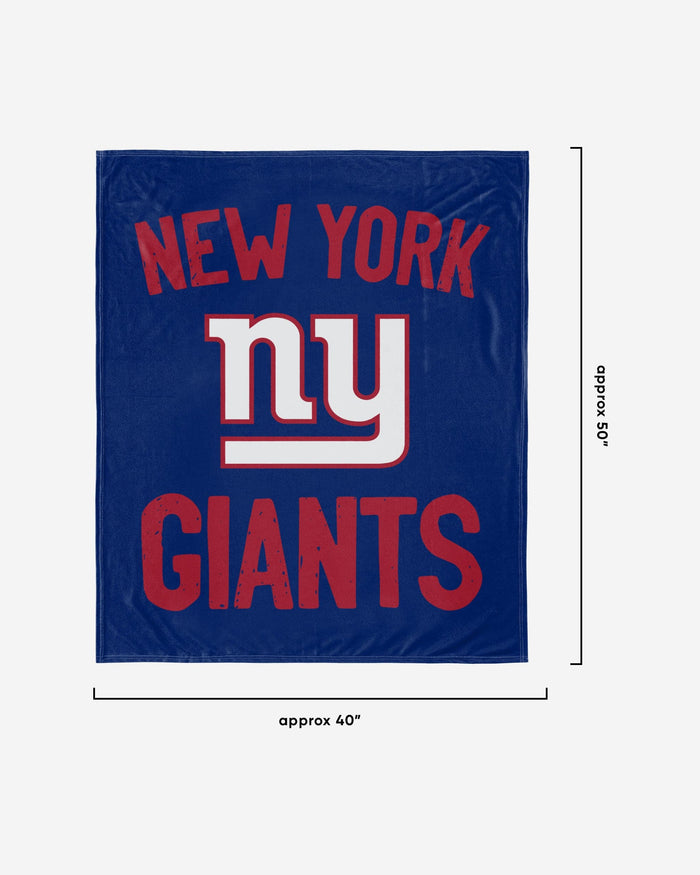 New York Giants Throw Blanket With Plush Bear FOCO - FOCO.com