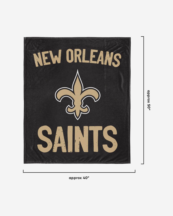 New Orleans Saints Throw Blanket With Plush Bear FOCO - FOCO.com