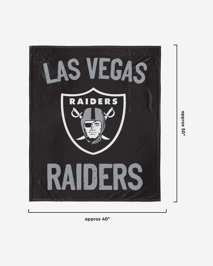 Las Vegas Raiders Throw Blanket With Plush Bear FOCO - FOCO.com
