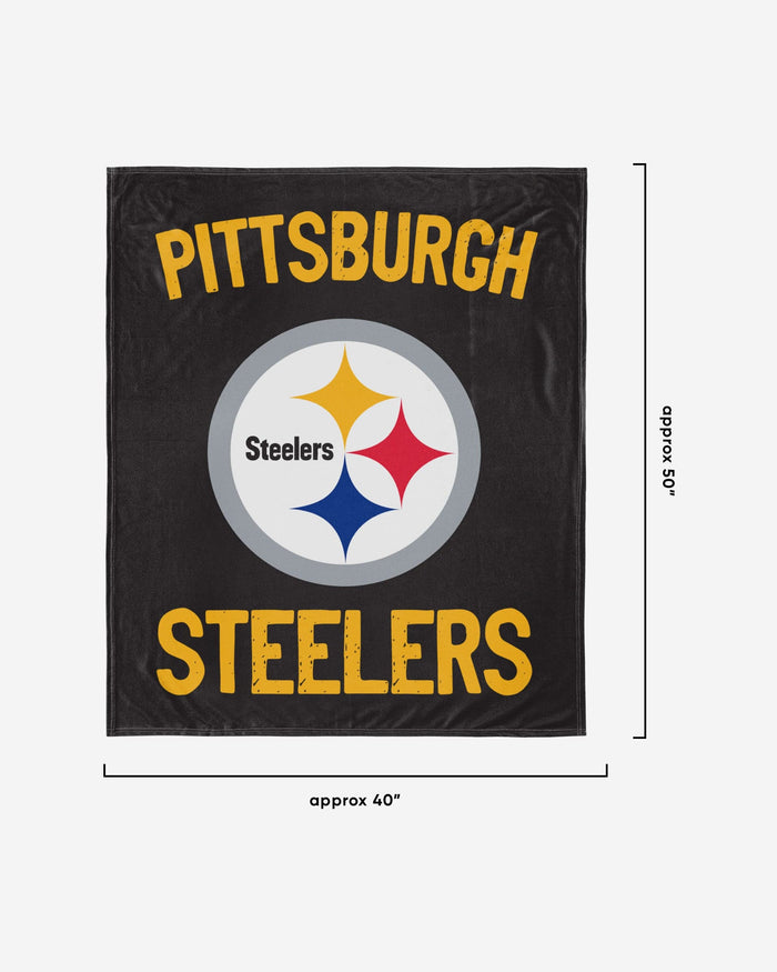 Pittsburgh Steelers Throw Blanket With Plush Bear FOCO - FOCO.com