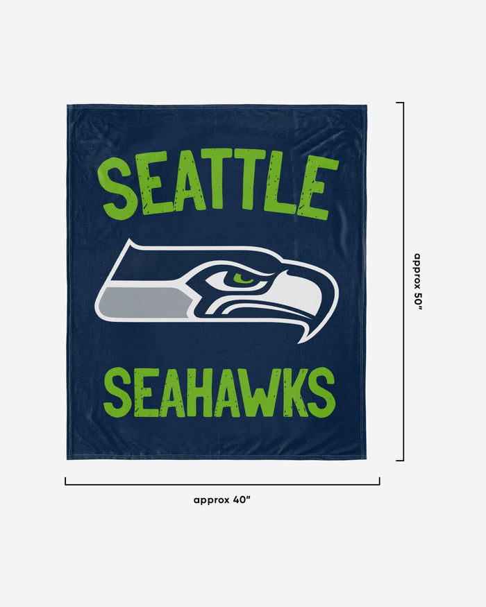 Seattle Seahawks Throw Blanket With Plush Bear FOCO - FOCO.com
