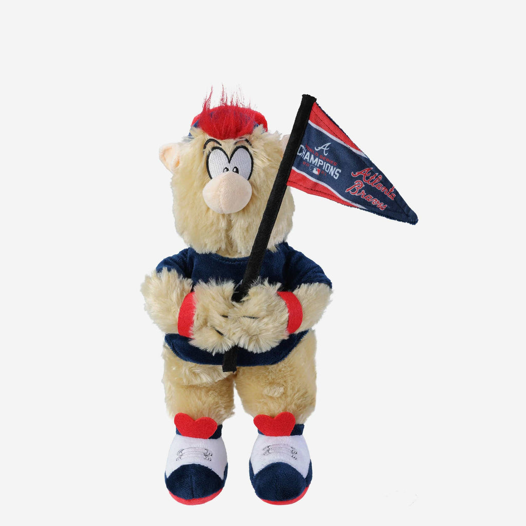 Atlanta Braves 2021 World Series Champions Medium Plush Mascot With Pennant FOCO - FOCO.com