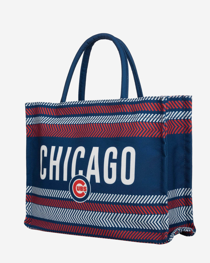 Chicago Cubs Stitch Pattern Canvas Tote Bag FOCO - FOCO.com