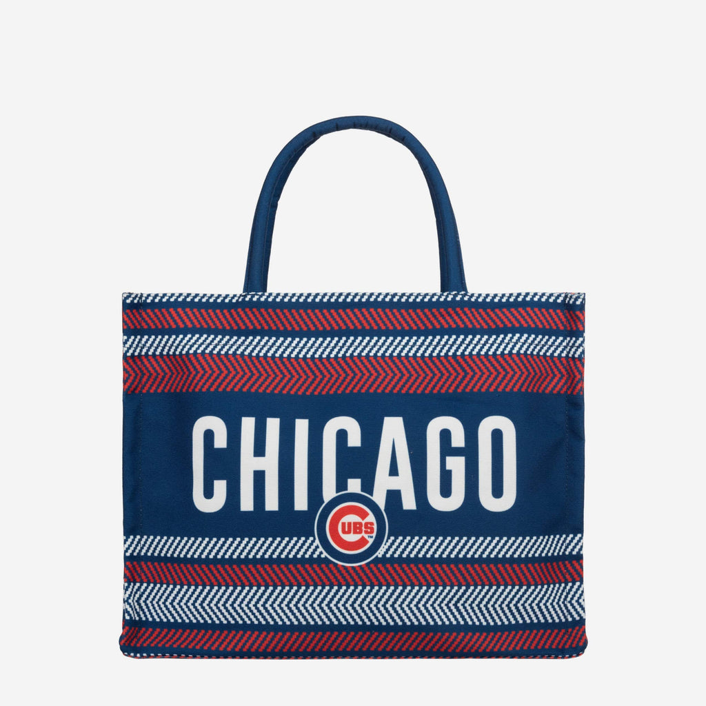 Chicago Cubs Stitch Pattern Canvas Tote Bag FOCO - FOCO.com