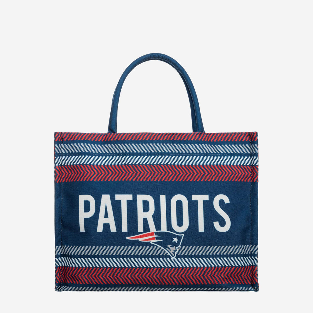 New England Patriots Stitch Pattern Canvas Tote Bag FOCO - FOCO.com