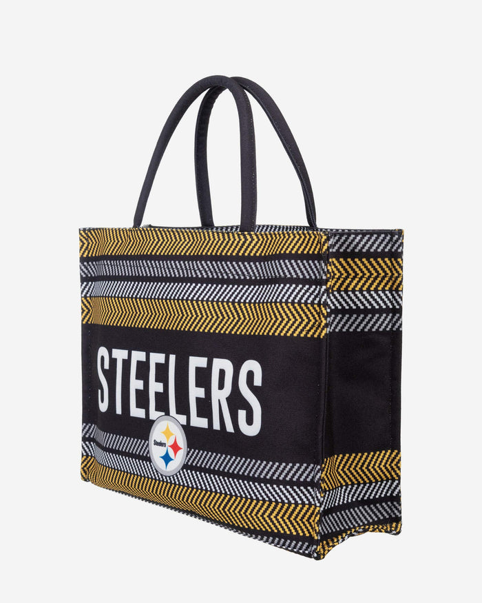 Pittsburgh Steelers Stitch Pattern Canvas Tote Bag FOCO - FOCO.com