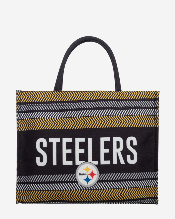 Pittsburgh Steelers Stitch Pattern Canvas Tote Bag FOCO - FOCO.com