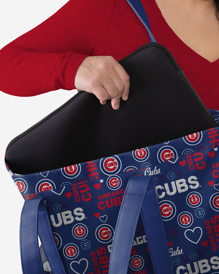 Chicago Cubs Logo Love Tote Bag FOCO - FOCO.com