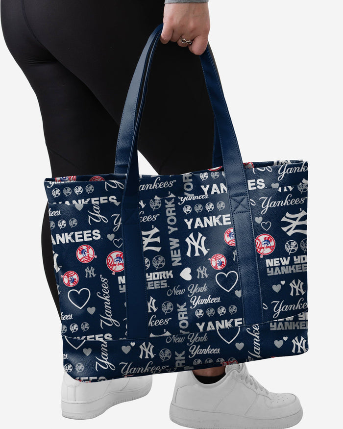 New York Yankees Logo Love Tote Bag FOCO - FOCO.com