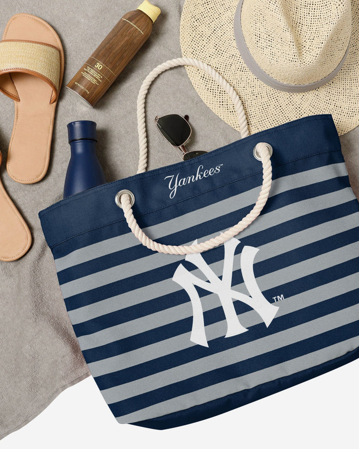 New York Yankees Nautical Stripe Tote Bag FOCO - FOCO.com