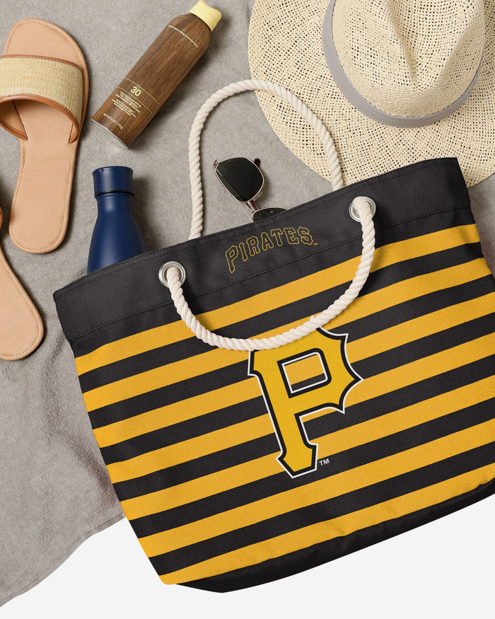 Pittsburgh Pirates Nautical Stripe Tote Bag FOCO - FOCO.com