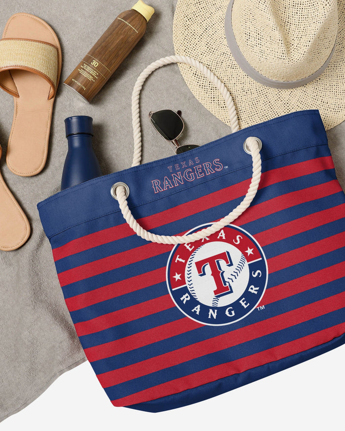 Texas Rangers Nautical Stripe Tote Bag FOCO - FOCO.com