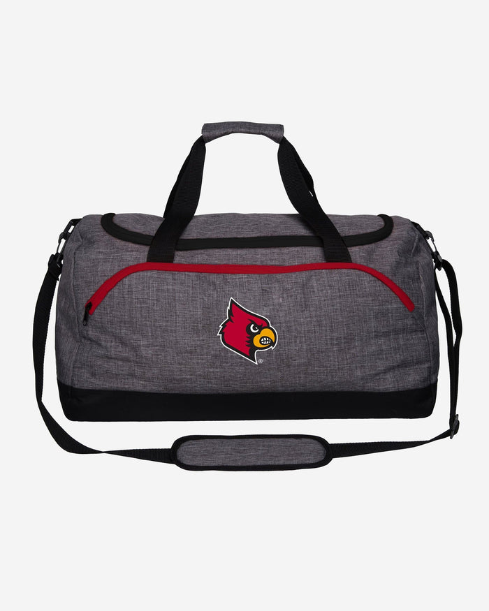 Louisville Cardinals Heather Grey Bold Color Duffle Bag FOCO - FOCO.com
