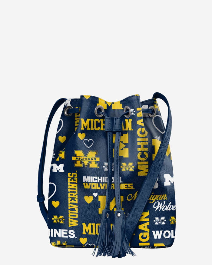 Michigan Wolverines Logo Love Cinch Purse FOCO - FOCO.com