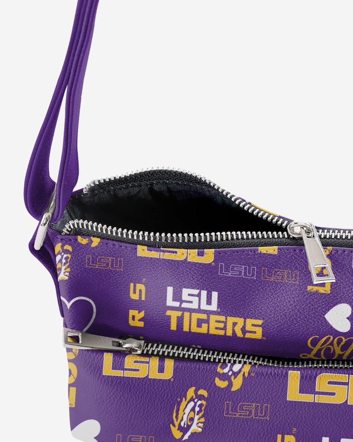 LSU Tigers Logo Love Crossbody Purse FOCO - FOCO.com