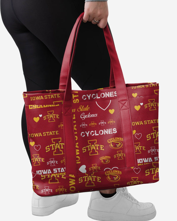Iowa State Cyclones Logo Love Tote Bag FOCO - FOCO.com