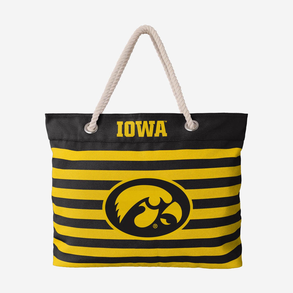Iowa Hawkeyes Nautical Stripe Tote Bag FOCO - FOCO.com