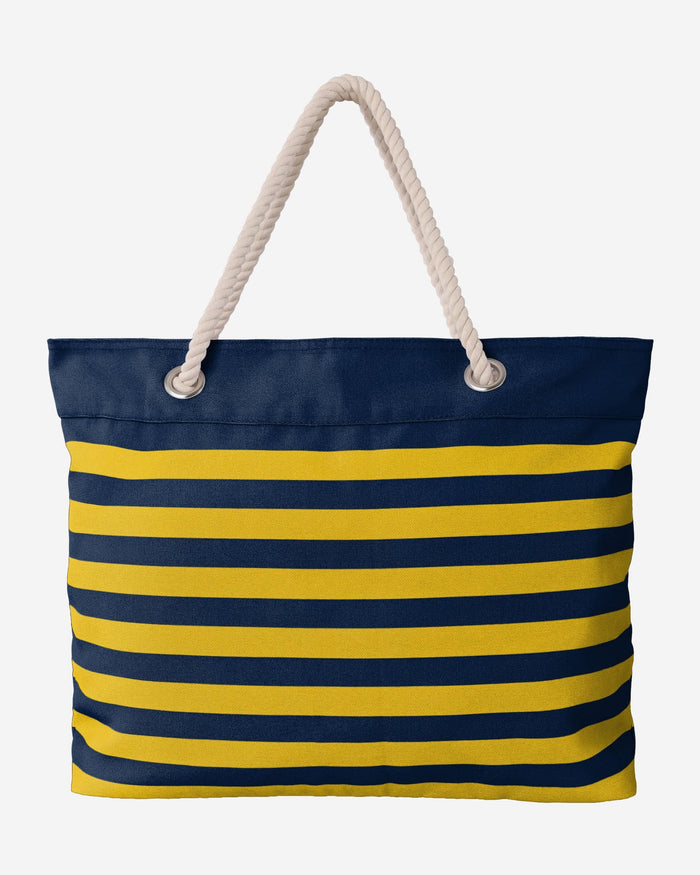 Michigan Wolverines Nautical Stripe Tote Bag FOCO - FOCO.com
