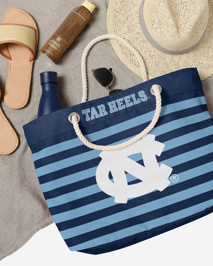 North Carolina Tar Heels Nautical Stripe Tote Bag FOCO - FOCO.com