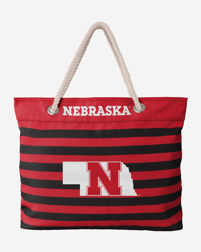 Nebraska Cornhuskers Nautical Stripe Tote Bag FOCO - FOCO.com