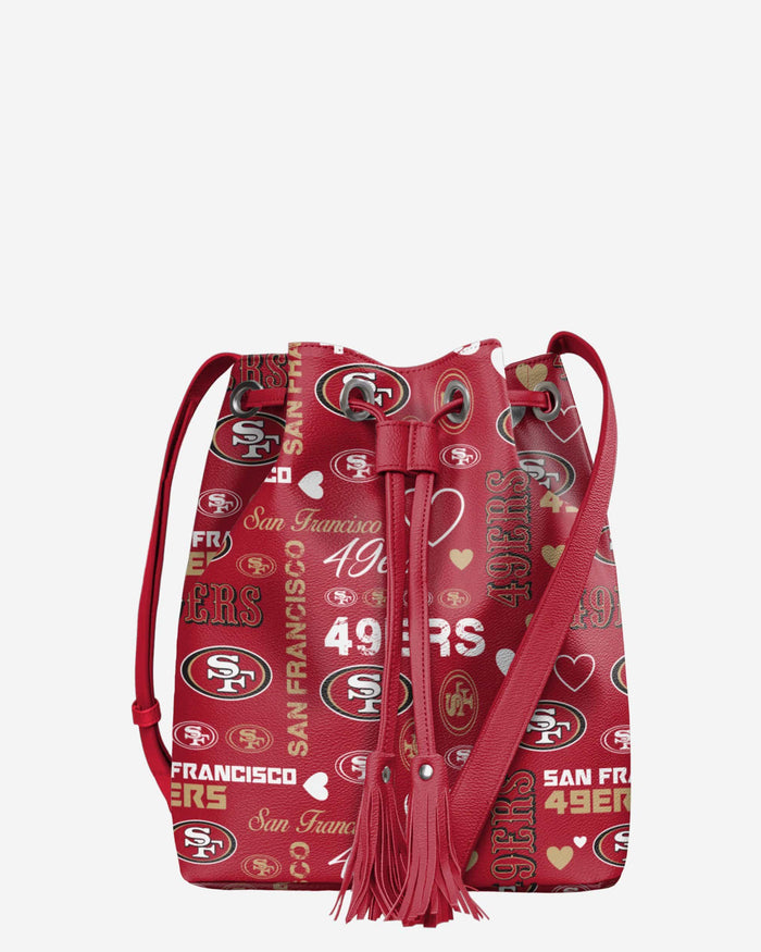 San Francisco 49ers Logo Love Cinch Purse FOCO - FOCO.com