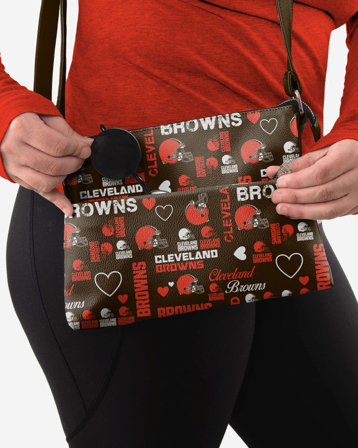 Cleveland Browns Logo Love Crossbody Purse FOCO - FOCO.com