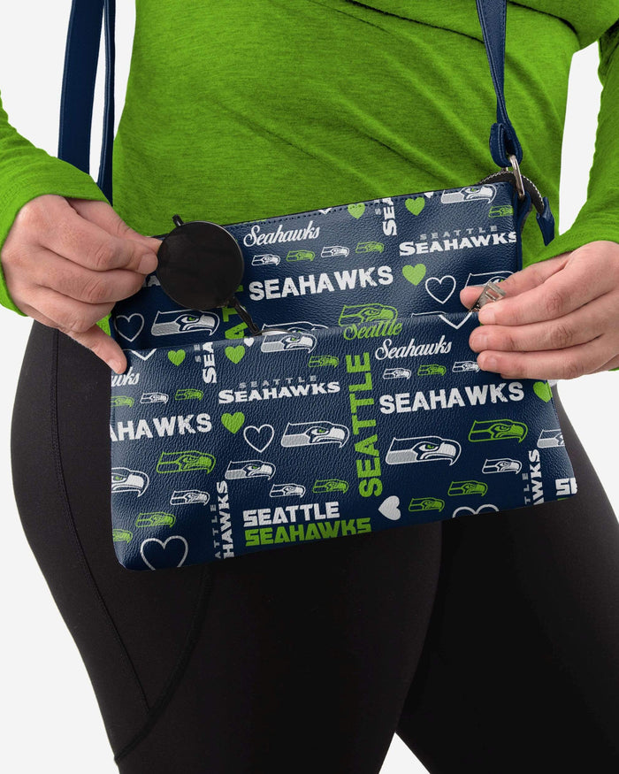 Seattle Seahawks Logo Love Crossbody Purse FOCO - FOCO.com