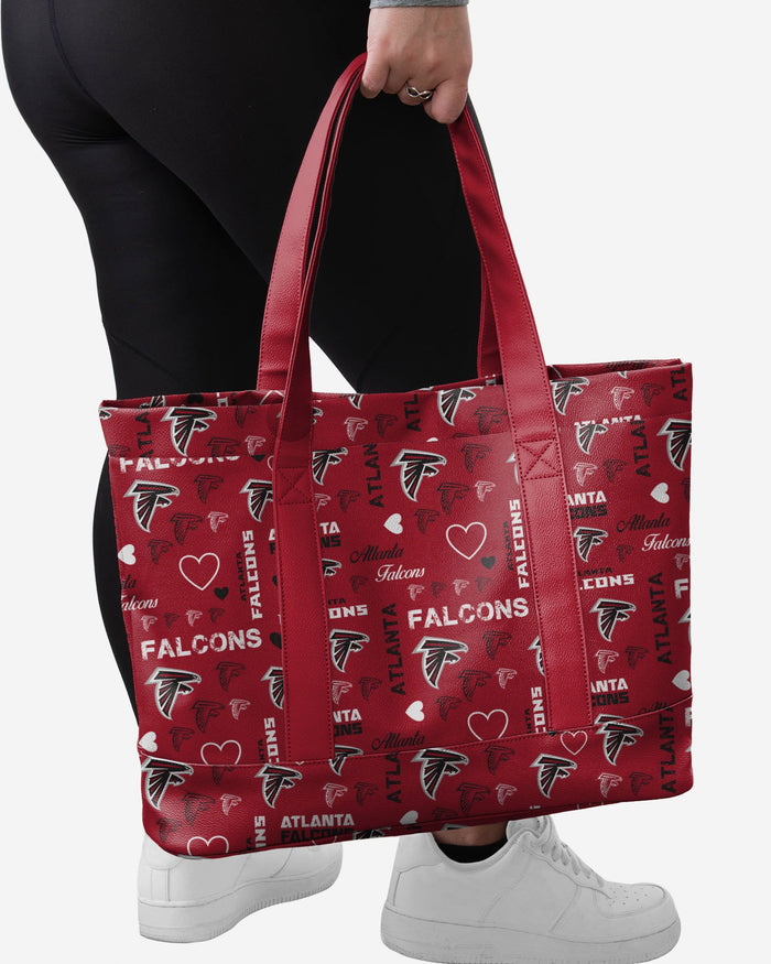 Atlanta Falcons Logo Love Tote Bag FOCO - FOCO.com