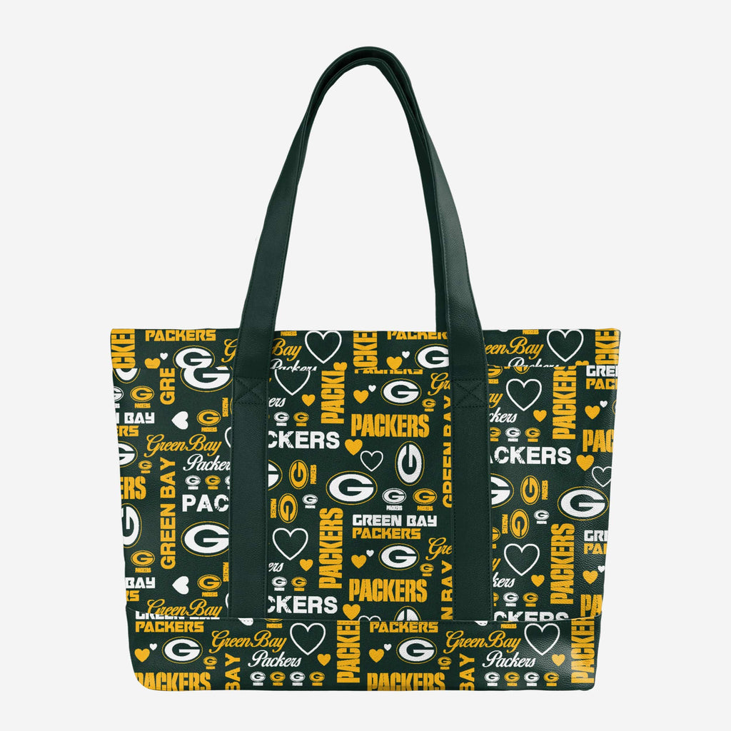 Green Bay Packers Logo Love Tote Bag FOCO - FOCO.com