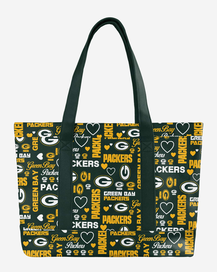 Green Bay Packers Logo Love Tote Bag FOCO - FOCO.com