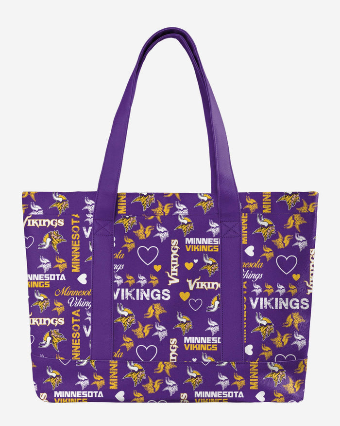 Minnesota Vikings Logo Love Tote Bag FOCO - FOCO.com