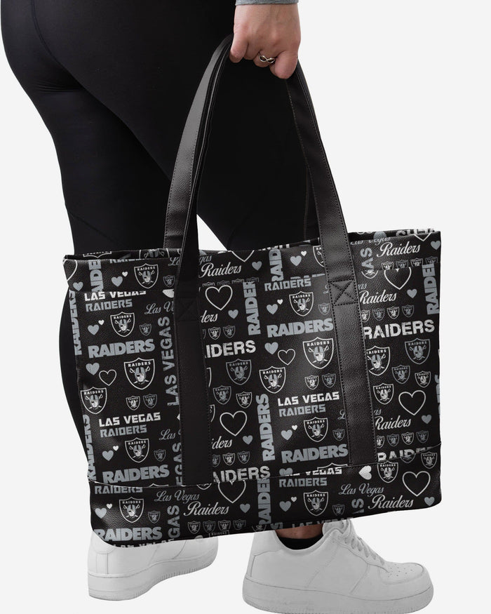 Las Vegas Raiders Logo Love Tote Bag FOCO - FOCO.com