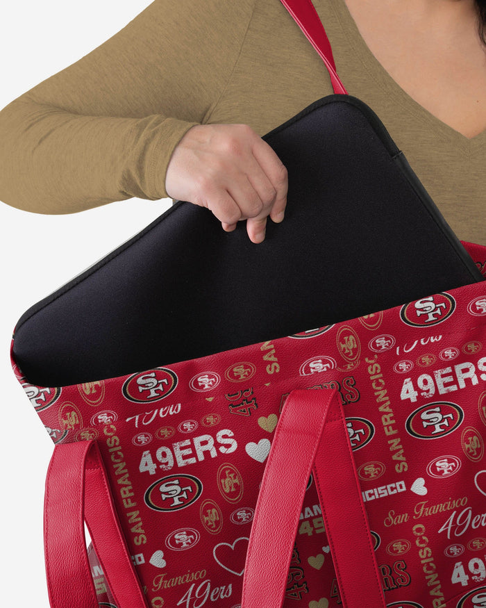San Francisco 49ers Logo Love Tote Bag FOCO - FOCO.com