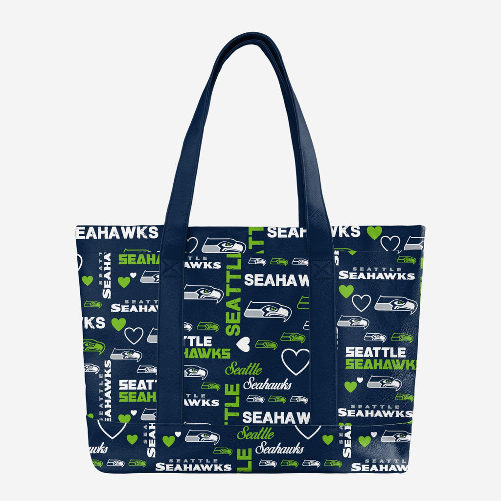 Seattle Seahawks Logo Love Tote Bag FOCO - FOCO.com