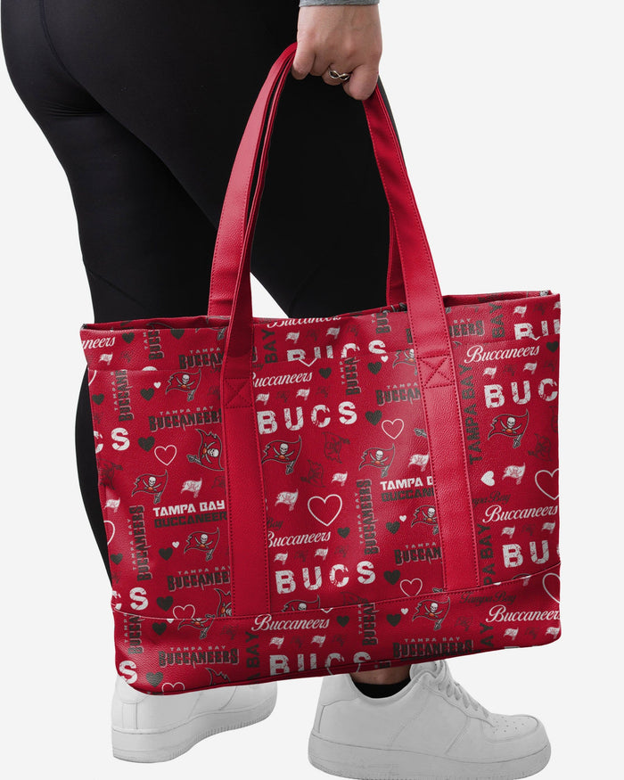 Tampa Bay Buccaneers Logo Love Tote Bag FOCO - FOCO.com