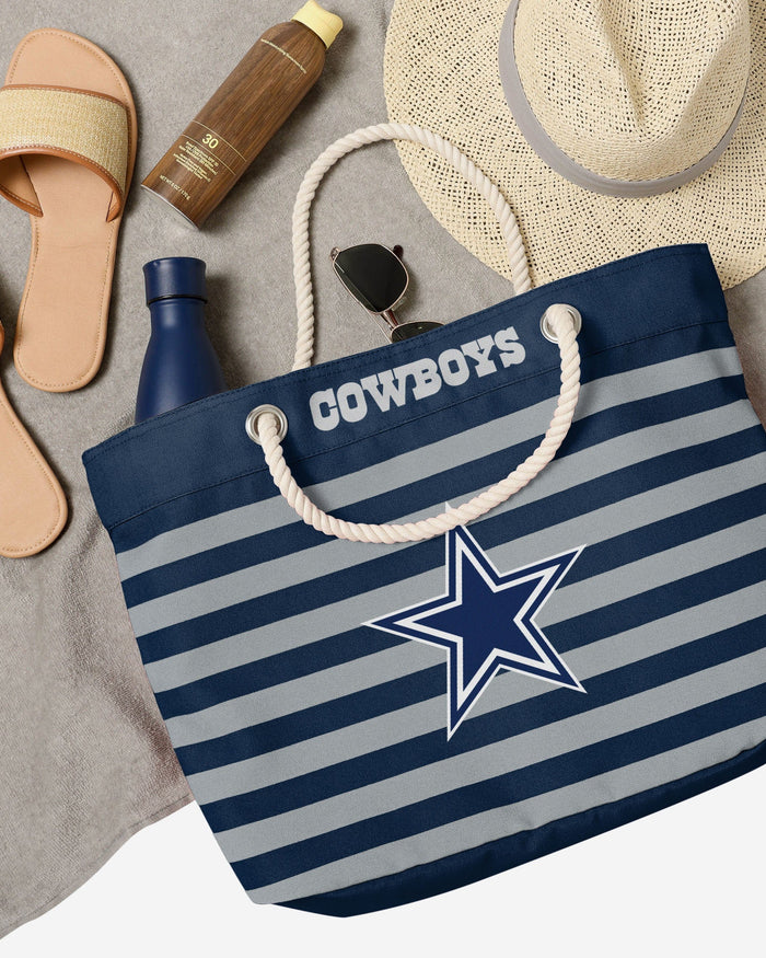 Dallas Cowboys Nautical Stripe Tote Bag FOCO - FOCO.com