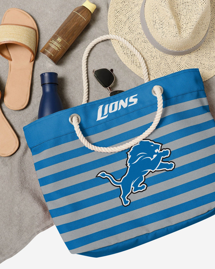 Detroit Lions Nautical Stripe Tote Bag FOCO - FOCO.com