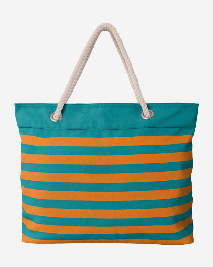 Miami Dolphins Nautical Stripe Tote Bag FOCO - FOCO.com