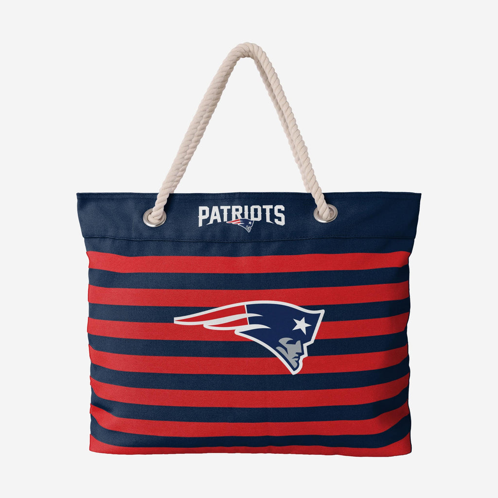 New England Patriots Nautical Stripe Tote Bag FOCO - FOCO.com