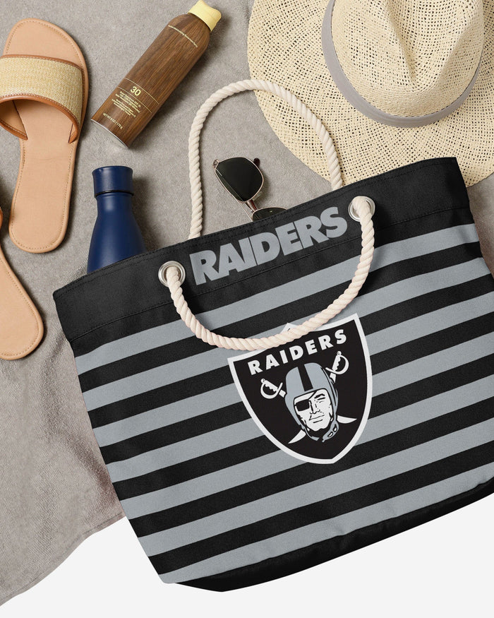 Las Vegas Raiders Nautical Stripe Tote Bag FOCO - FOCO.com