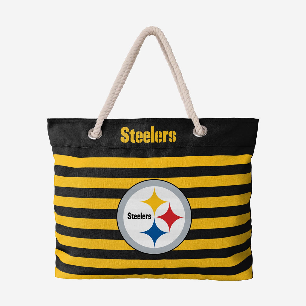 Pittsburgh Steelers Nautical Stripe Tote Bag FOCO - FOCO.com