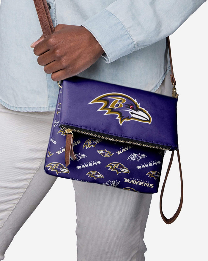 Baltimore Ravens Printed Collection Foldover Tote Bag FOCO - FOCO.com