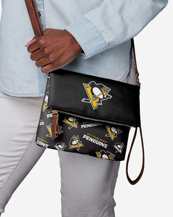 Pittsburgh Penguins Printed Collection Foldover Tote Bag FOCO - FOCO.com