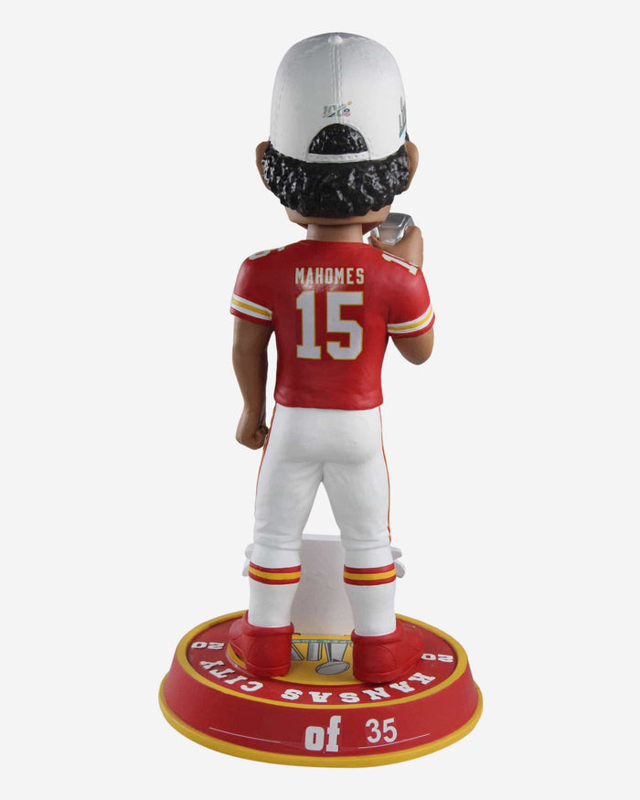 Patrick Mahomes Kansas City Chiefs Super Bowl LIV Champions 18 in Bobblehead FOCO - FOCO.com