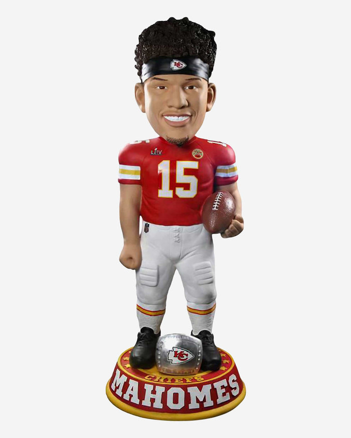 Patrick Mahomes Kansas City Chiefs Super Bowl LIV Champions 3 Ft Bobblehead FOCO - FOCO.com