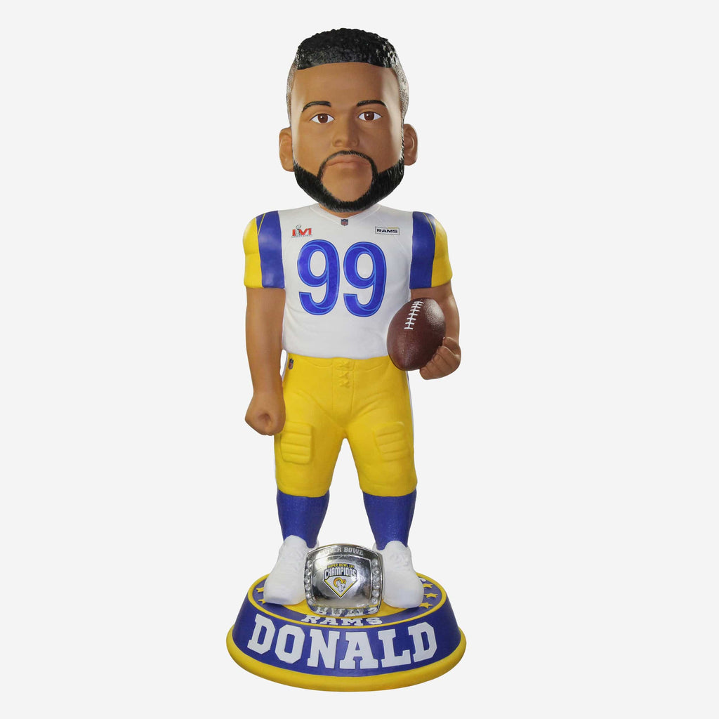 Aaron Donald Los Angeles Rams Super Bowl LVI Champions 3 Ft Bobblehead FOCO - FOCO.com