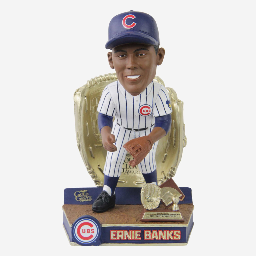 Ernie Banks Chicago Cubs 1960 Gold Glove Bobblehead FOCO - FOCO.com