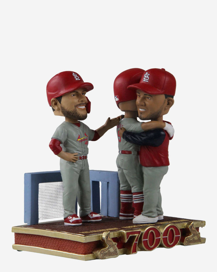 Albert Pujols & Yadier Molina & Paul Goldschmidt St Louis Cardinals 700 Home Run Moment Mini Bobblehead Scene FOCO - FOCO.com