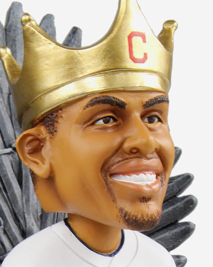 Game of Thrones™ Cleveland Guardians Francisco Lindor Iron Throne Bobblehead FOCO - FOCO.com